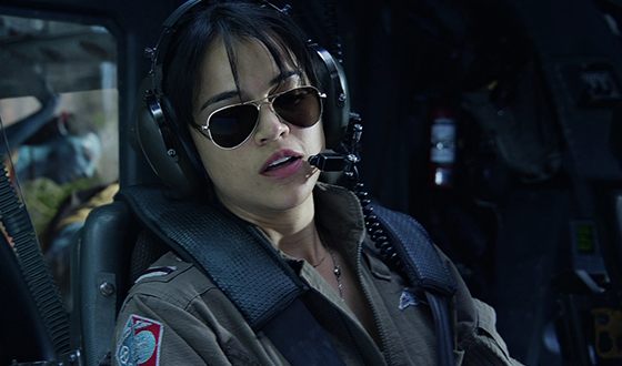 Michelle Rodriguez in the movie Avatar