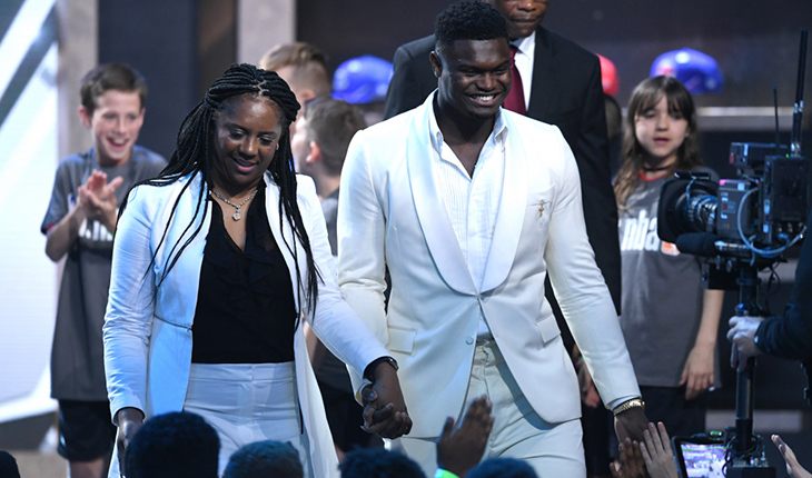 Zion Williamson and his mother