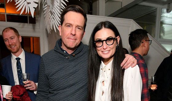 Ed Helms and Demi Moore