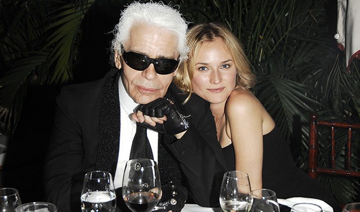 Diane Kruger and Karl Lagerfeld