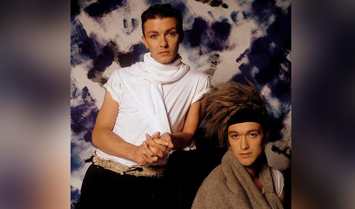 New wave pop duo Seona Dancing: Ricky Gervais and Bill Macrae