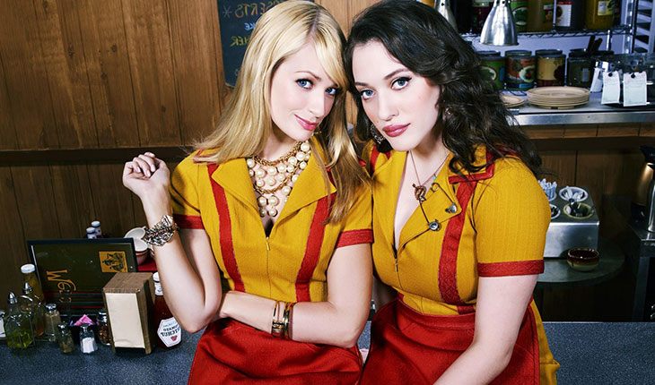 Kat Dennings and Beth Behrs in the Sitcom 2 Broke Girls