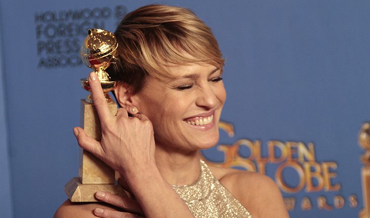 Robin Wright at The Golden Globe Awards