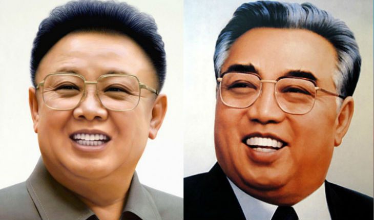 Kim Jong-il and Kim II-sung – the father and grandfather of Kim Jong-un