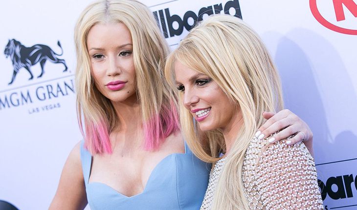 Iggy Azalea and Britney Spears at 2015 Grammy Awards