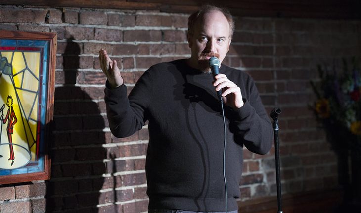 Louis C.K. chose the image of a lazy balding middle-aged overweight man