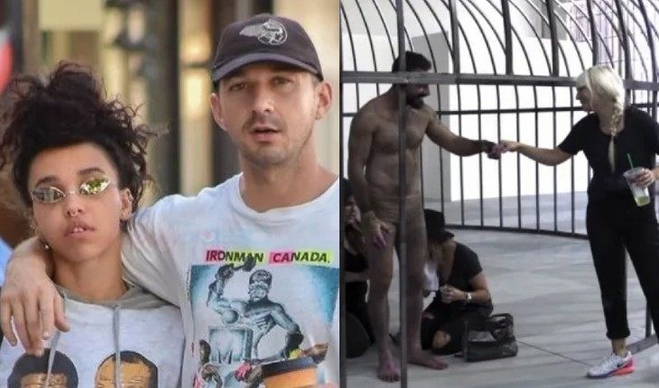 LaBeouf with Twigs (left) and Sia's music video