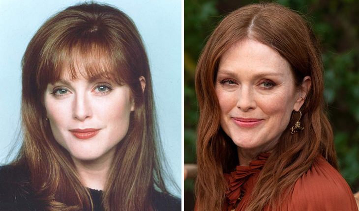 Julianne Moore then and now