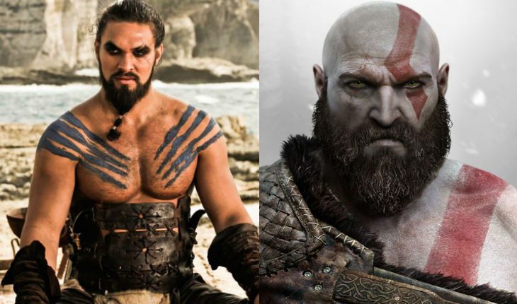 Jason Momoa in GoT and Kratos