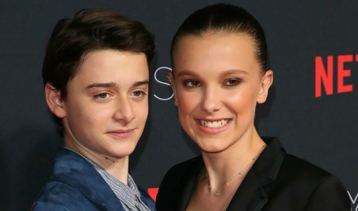 Noah Schnapp and Millie Bobby Beown