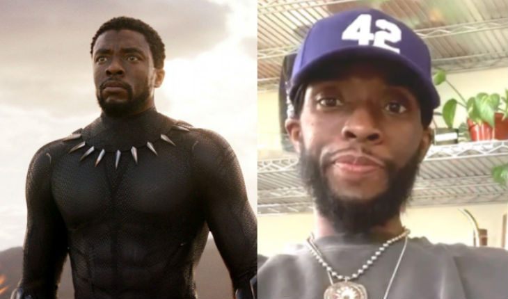 Chadwick Boseman in 'Black Panther' and now