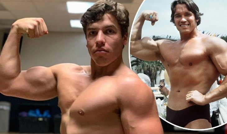 Schwarzenegger's illegitimate son, Joseph Baena, at 20