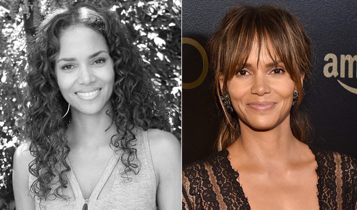 Halle Berry at the beginning of her career and now