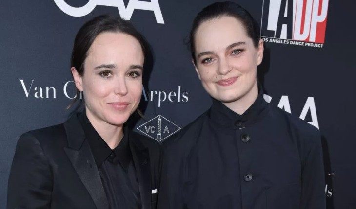 Elliot (Ellen) Page and his wife Emma Portner