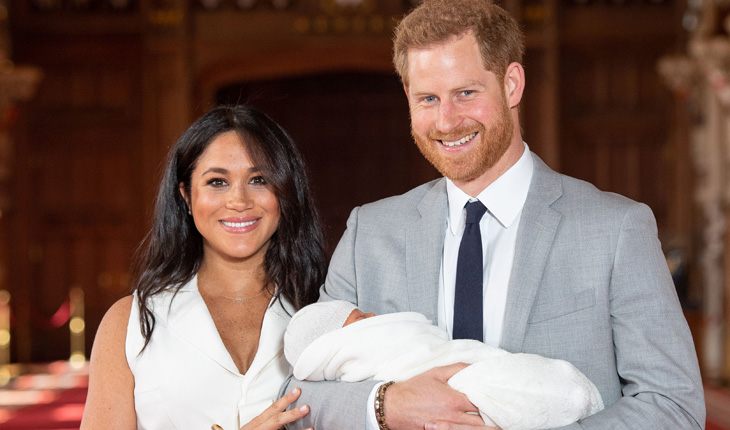 Meghan Markle and Prince Harry with their first child