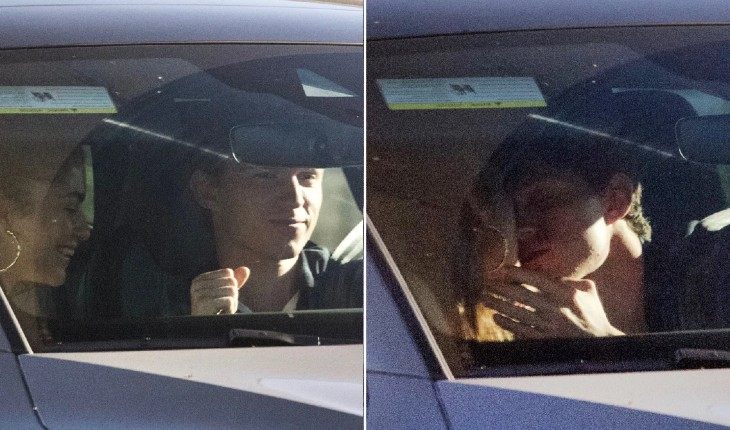 Zendaya and Tom Holland kiss in the car