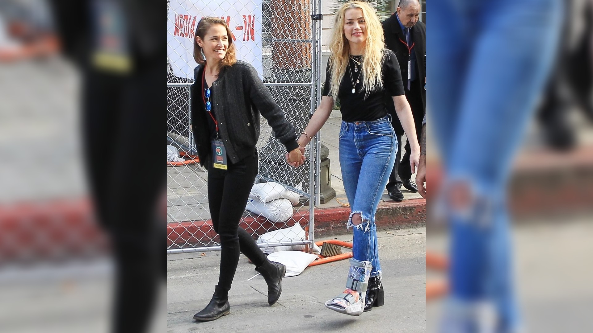 Amber Heard and Bianca Butti