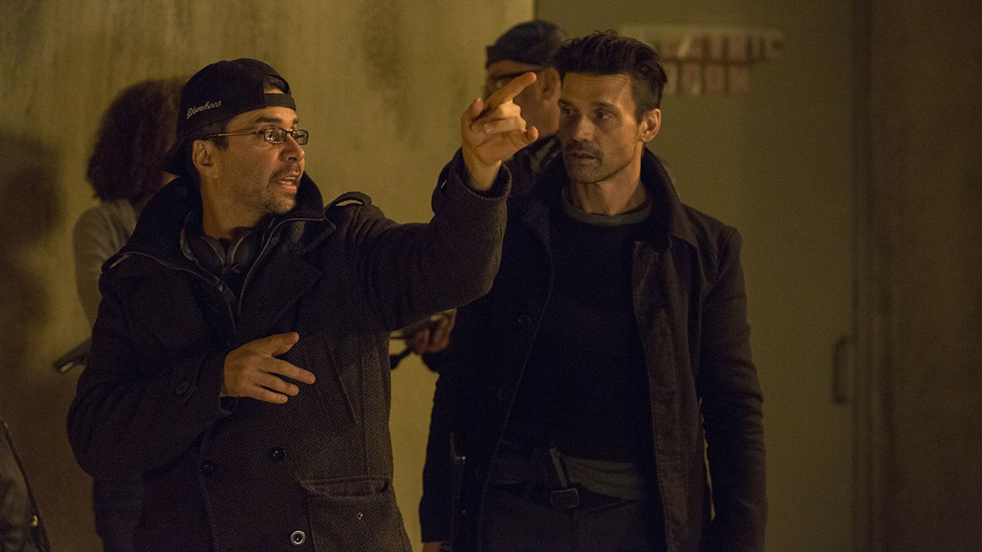 Frank Grillo on the set of the movie “The Purge: Anarchy”