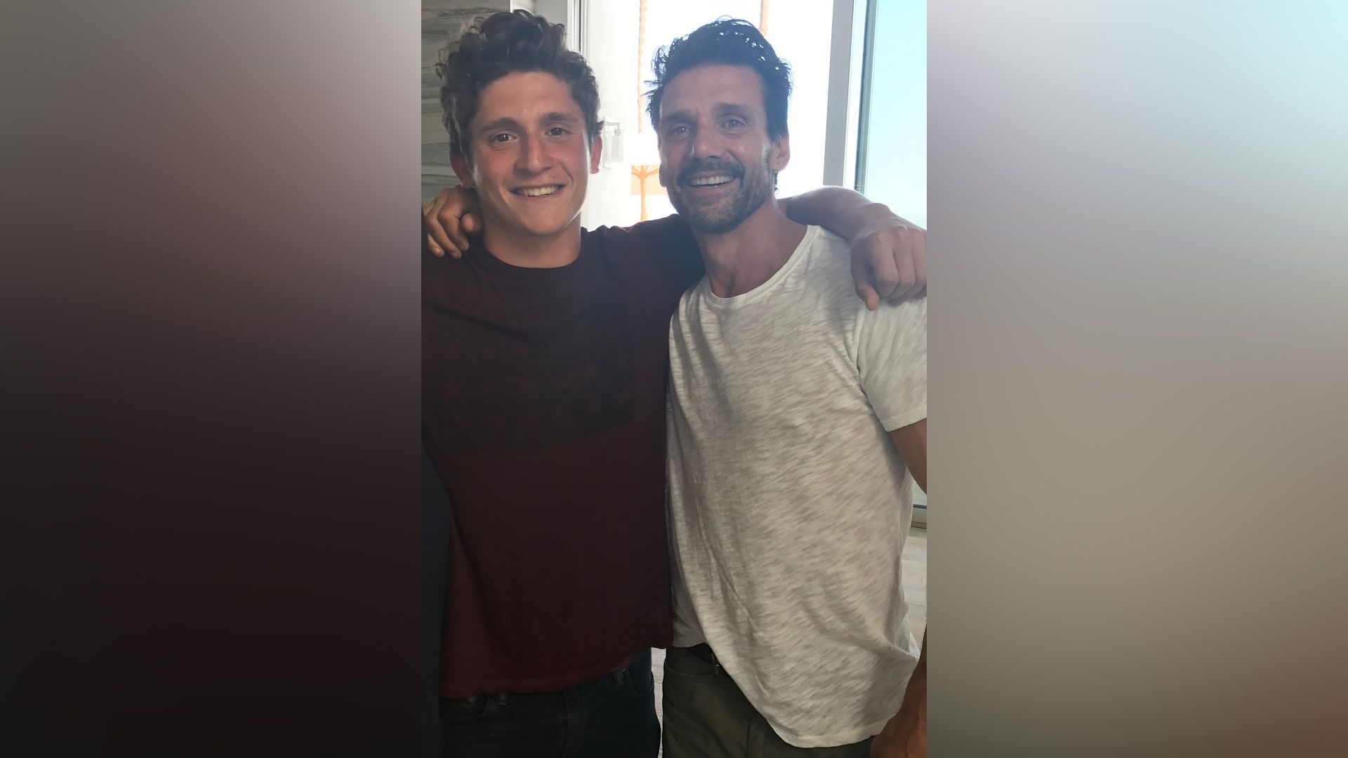 Frank Grillo with his eldest son, Remy