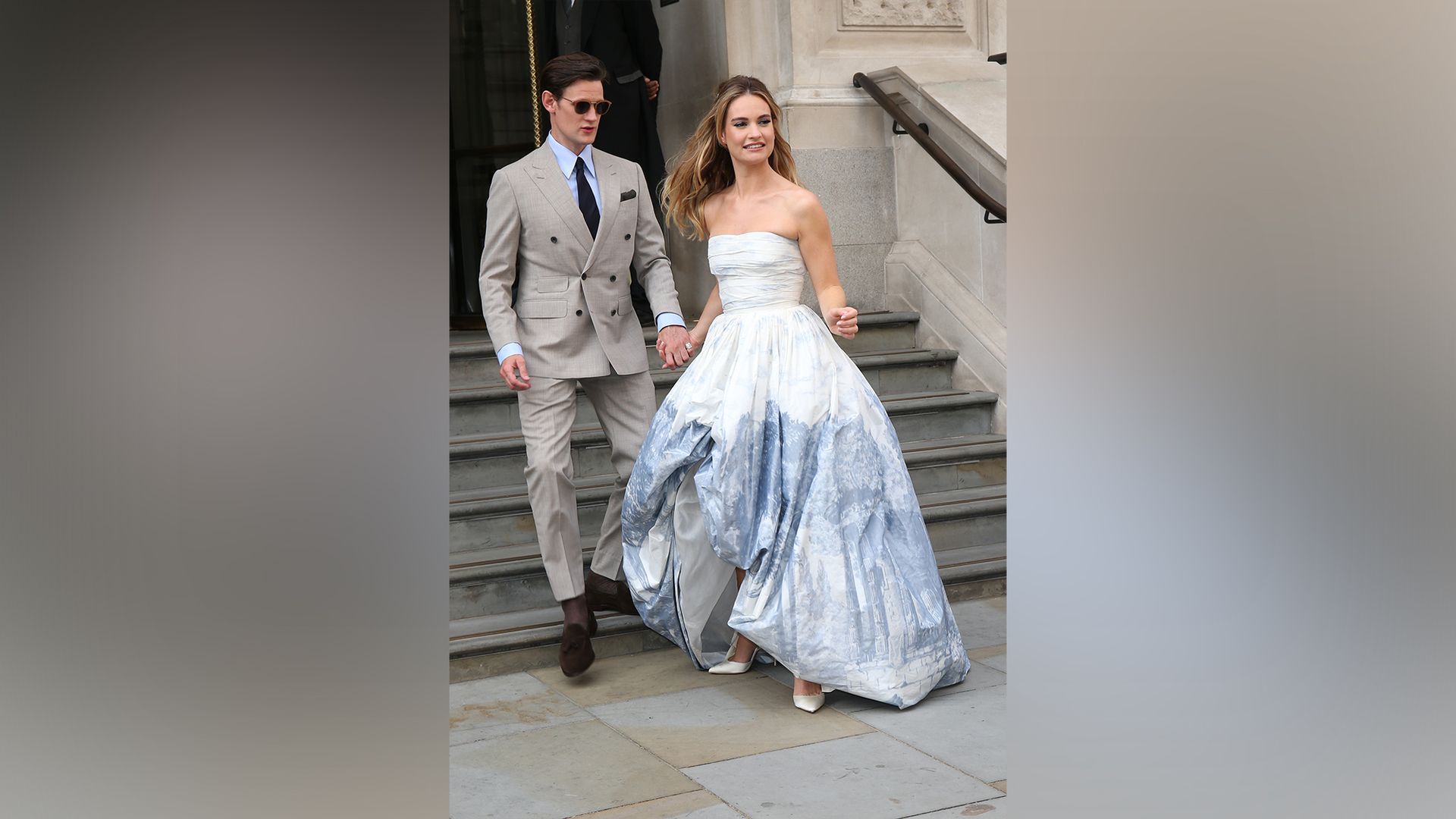 Matt Smith and Lily James