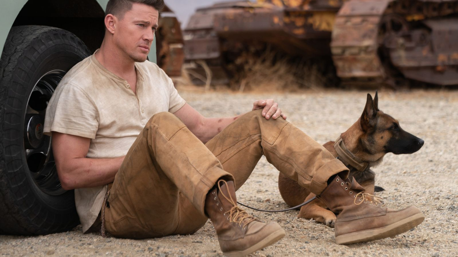 Channing Tatum and dog in 'Dog'