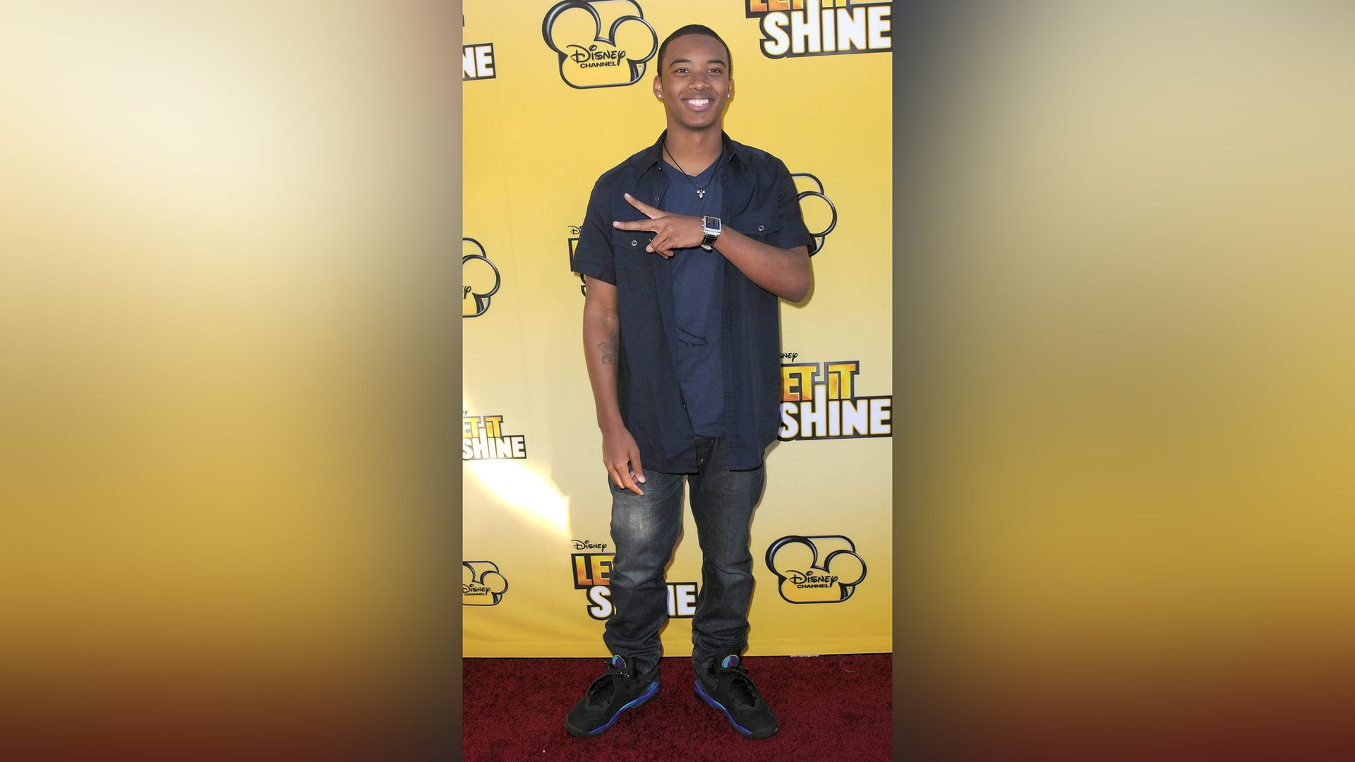 Algee Smith at the preimer of Let It Shine