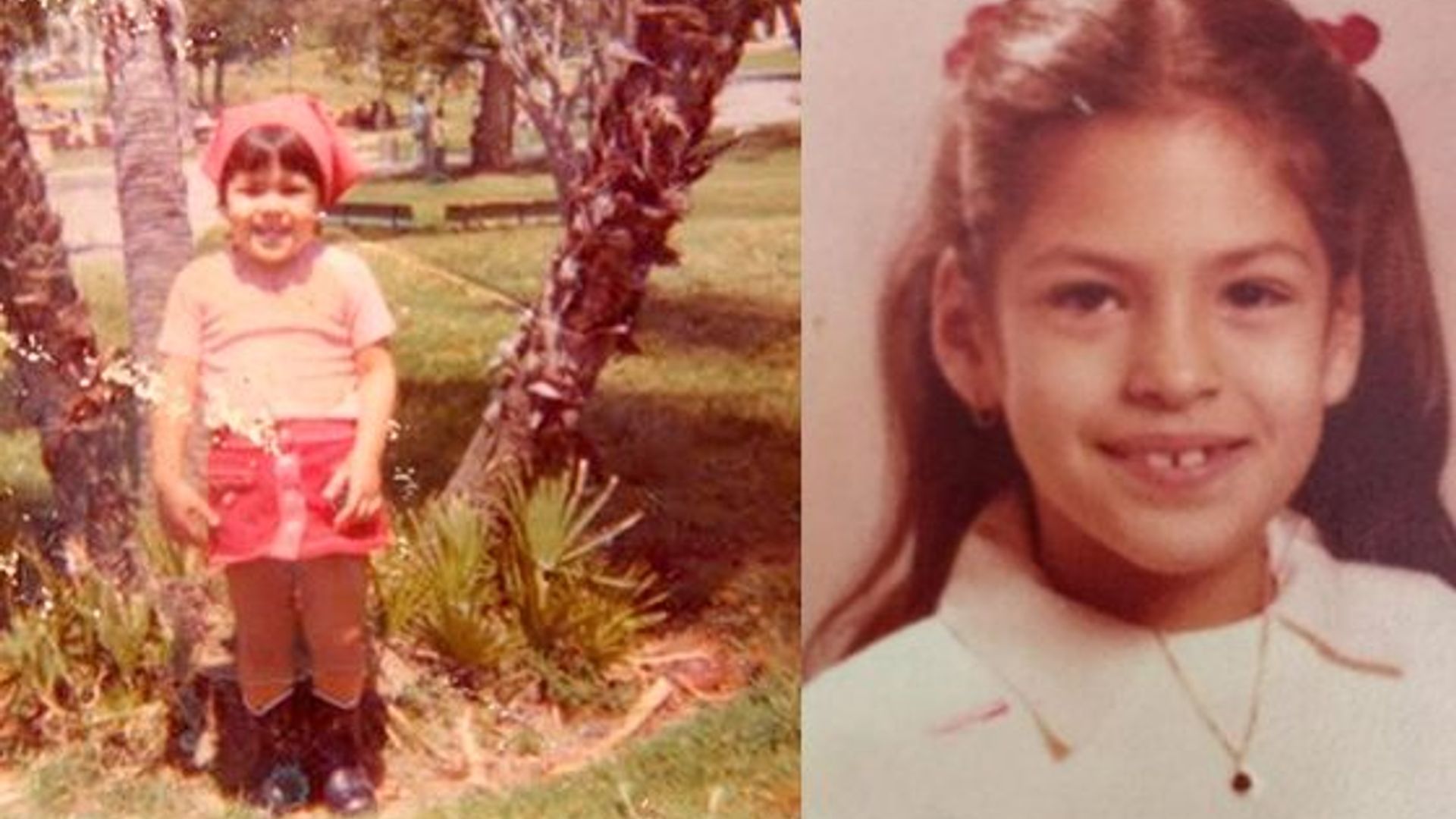 Eva Mendes in her childhood