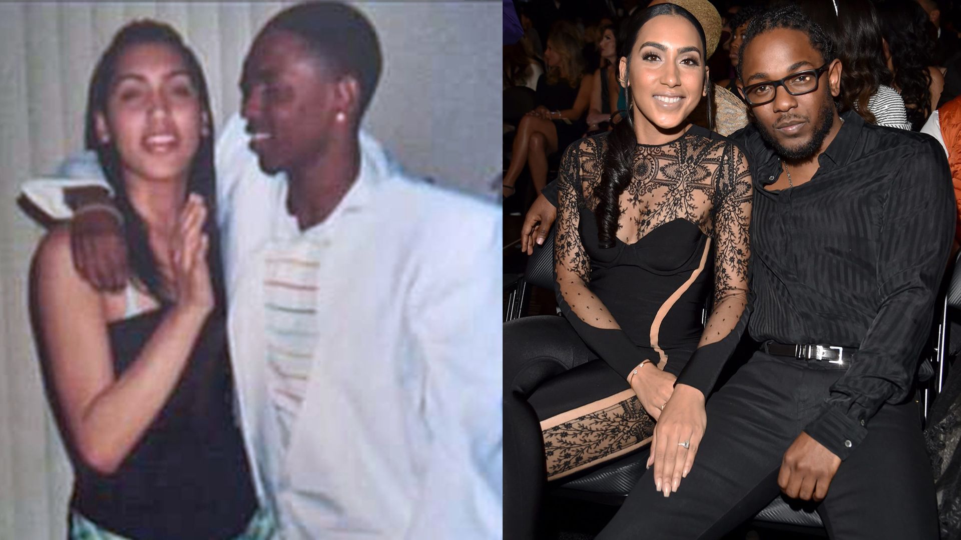 Kendrick Lamar and Whitney Alford, then and now