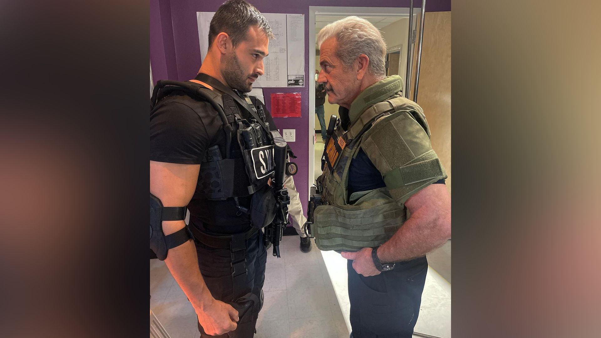 Sam Asghari and Mel Gibson