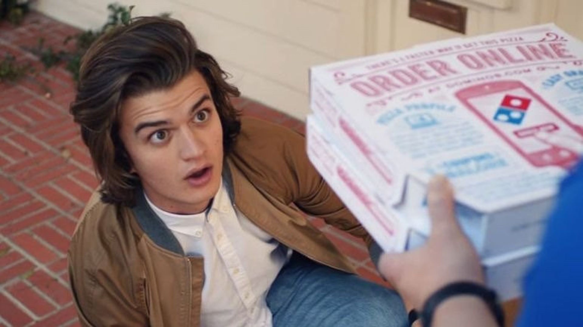Joe Keery in Domino’s Pizza commercial