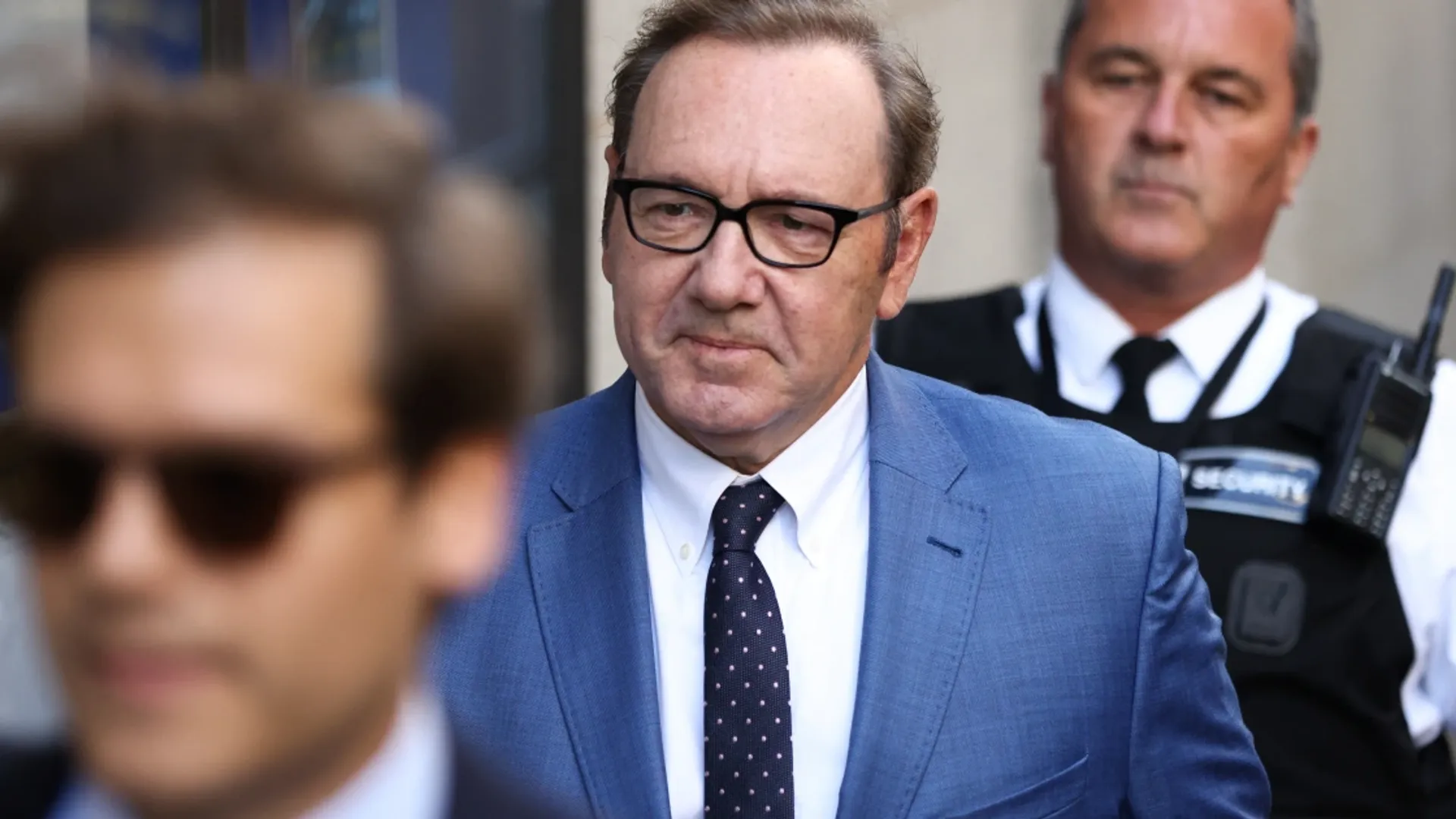 Kevin Spacey arrives at the Central Criminal Court