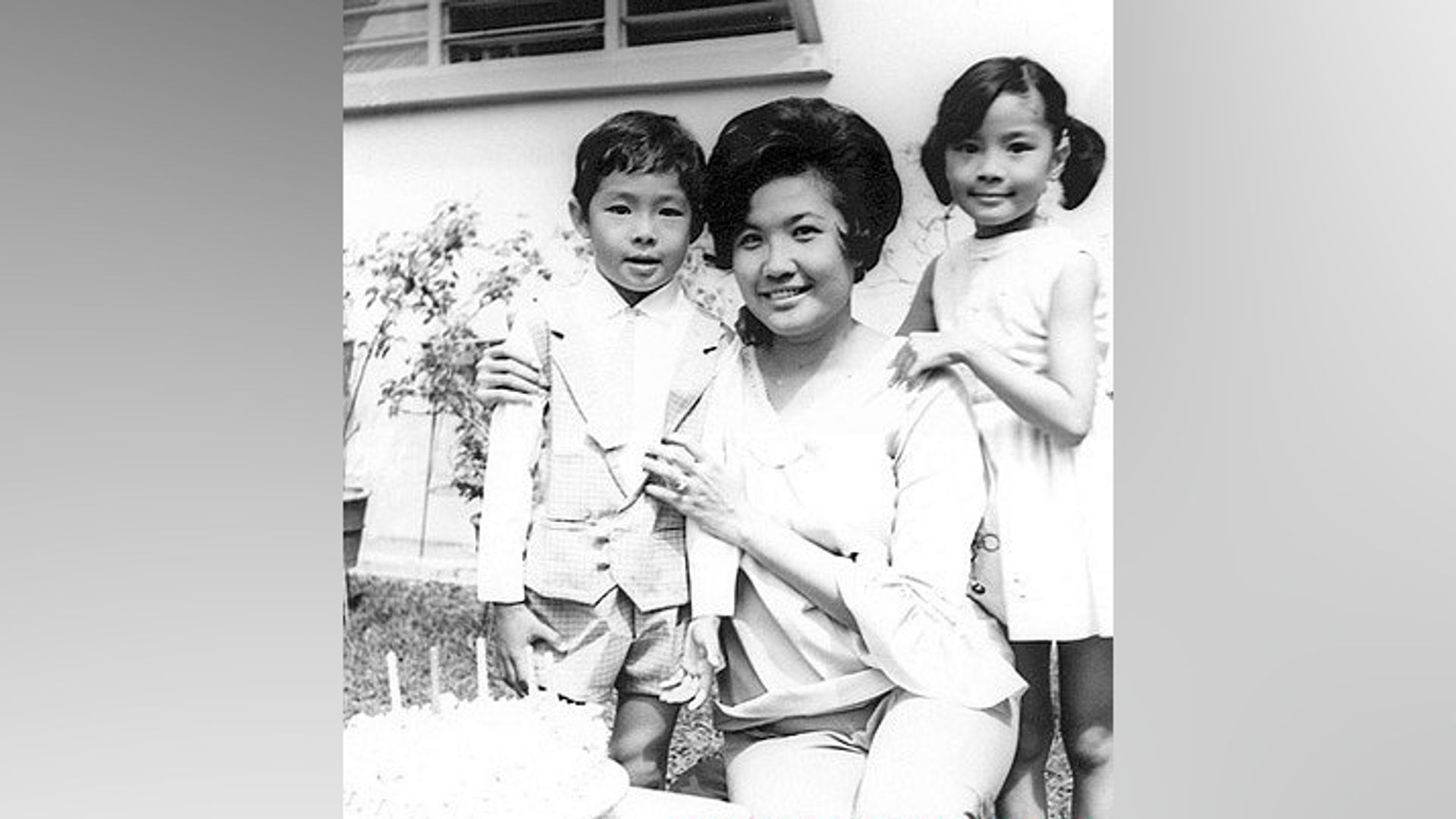 Michelle Yeoh with her mother and broter