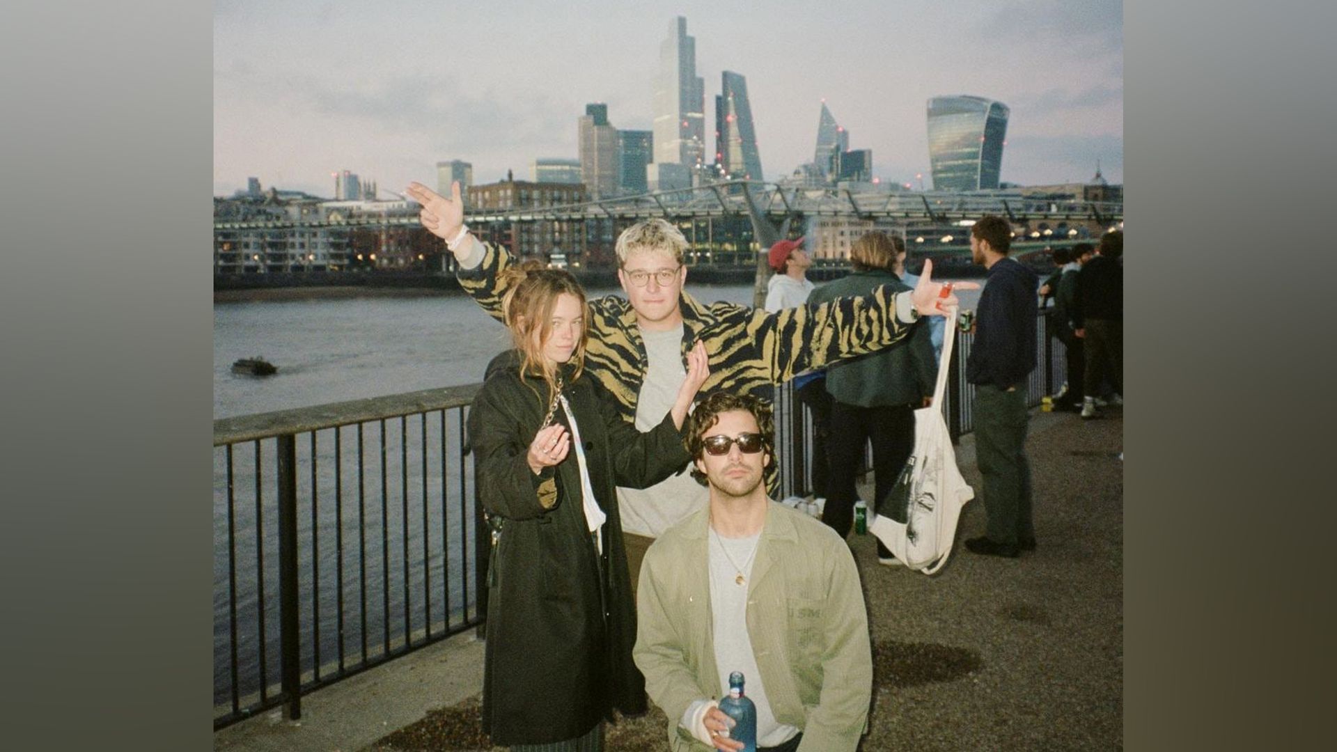 Milly Alcock with friends