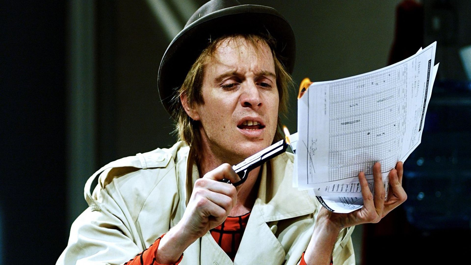 Rhys Ifans in the play 'Accidental Death of an Anarchist'