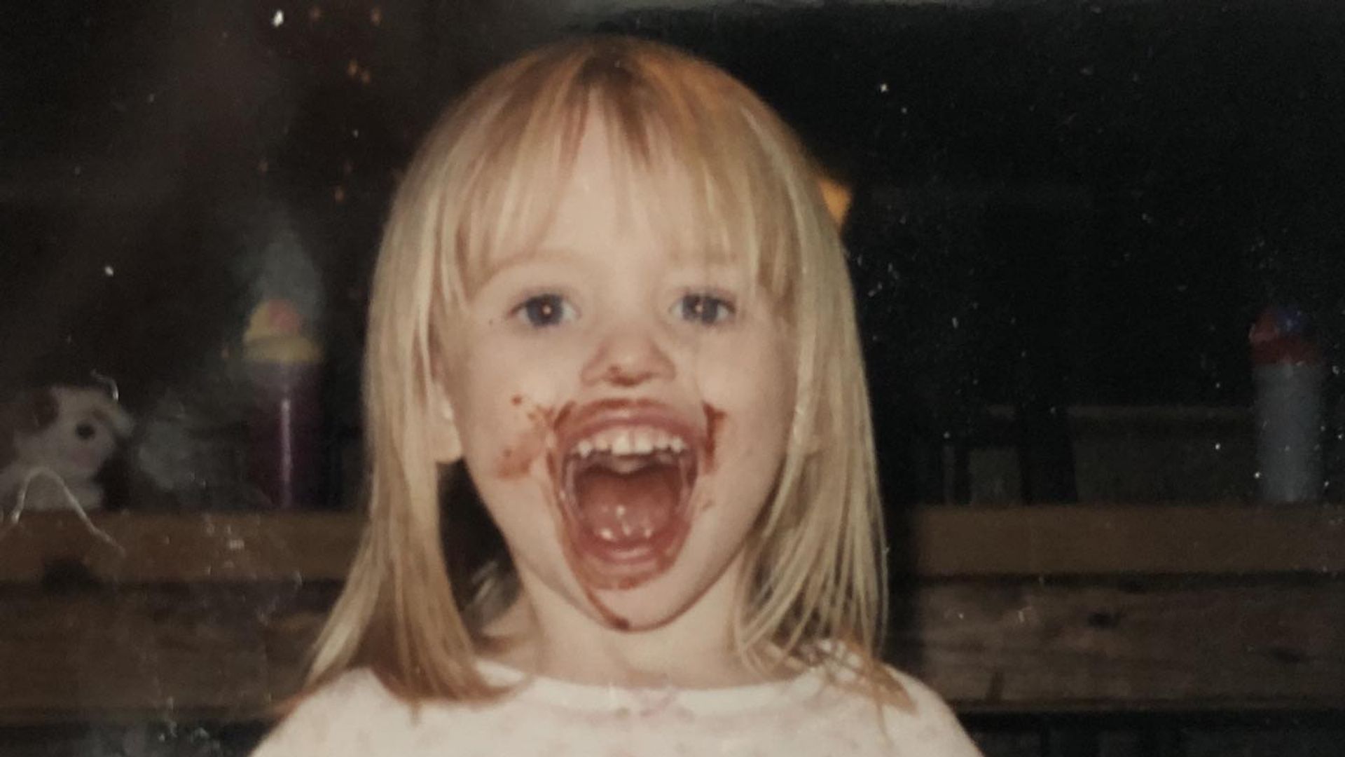 Virginia Gardner as a kid