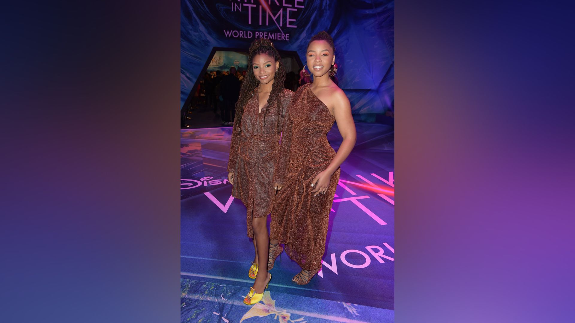 Halle and Chloe Bailey at the premiere of the movie «Wrinkle in Time»
