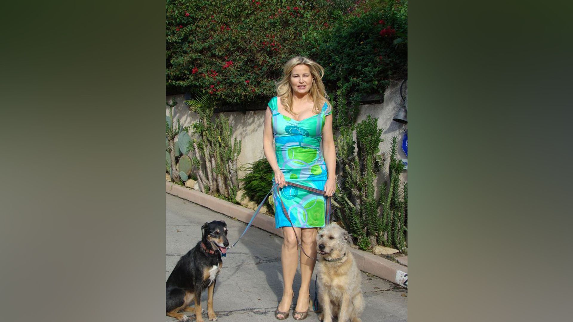Jennifer Coolidge with her pets