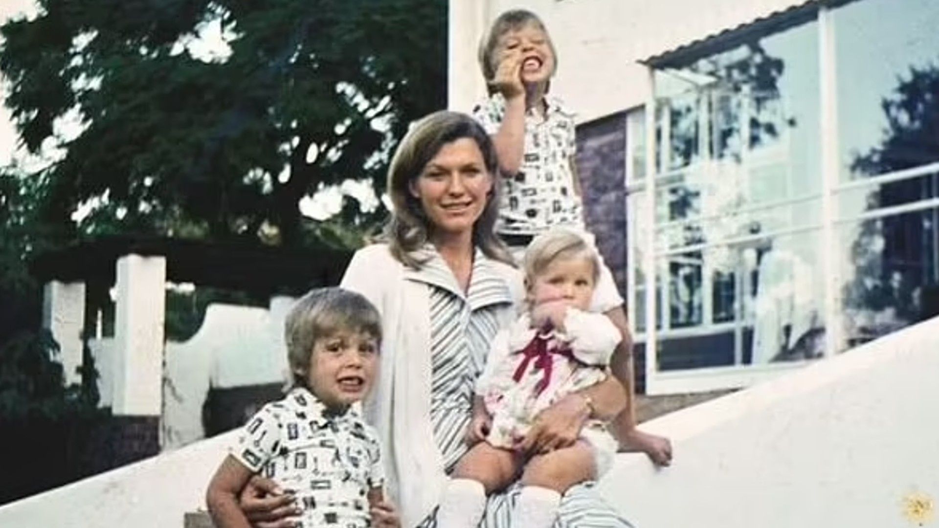 Elon, Kimbal and Tosca with their mother Maye