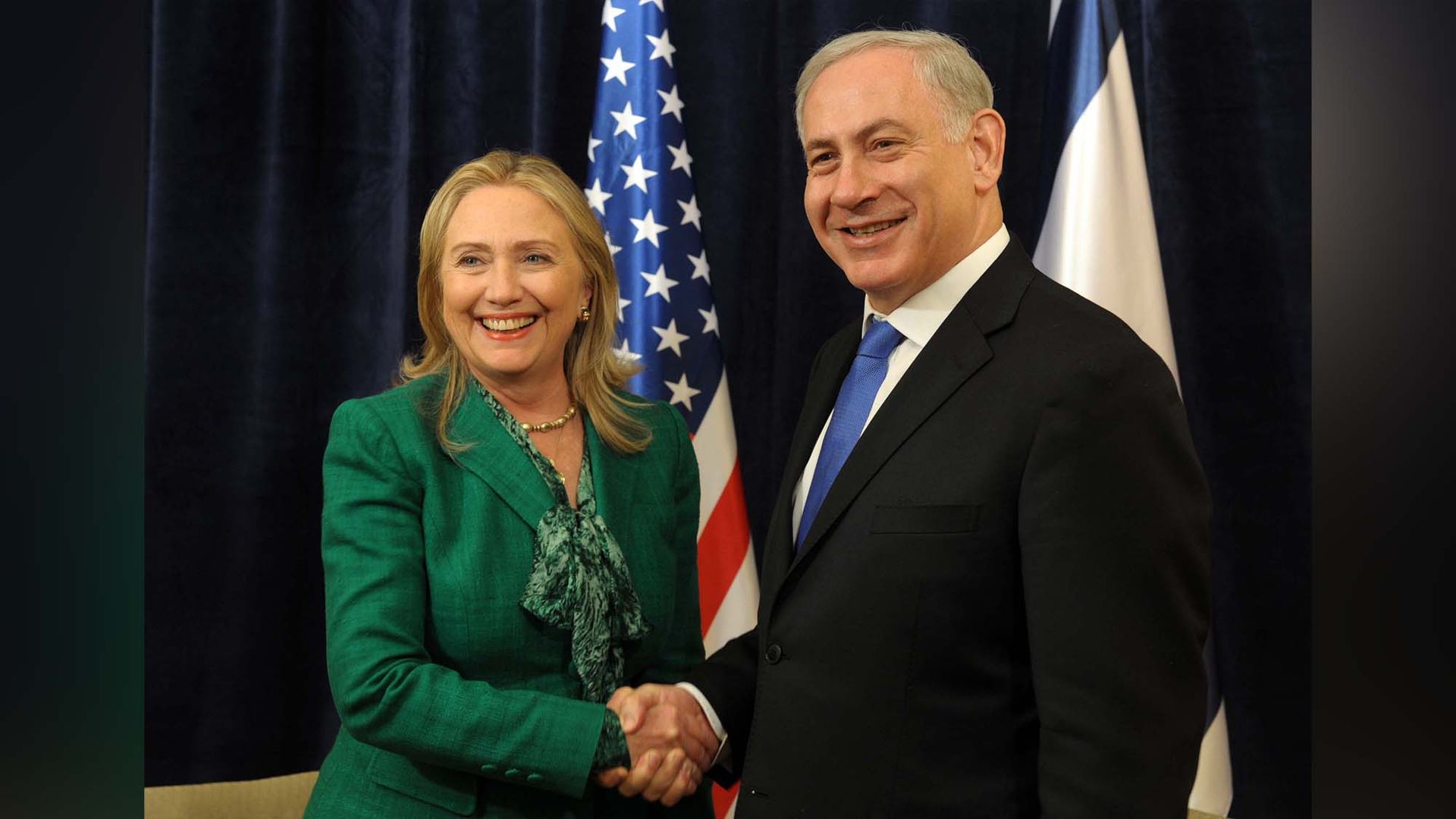 Benjamin Netanyahu and Hillary Clinton