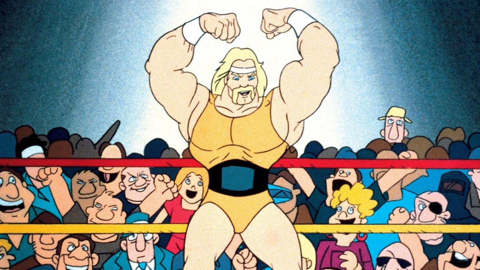 A scene from 'Hulk Hogan's Rock 'n' Wrestling' animated series