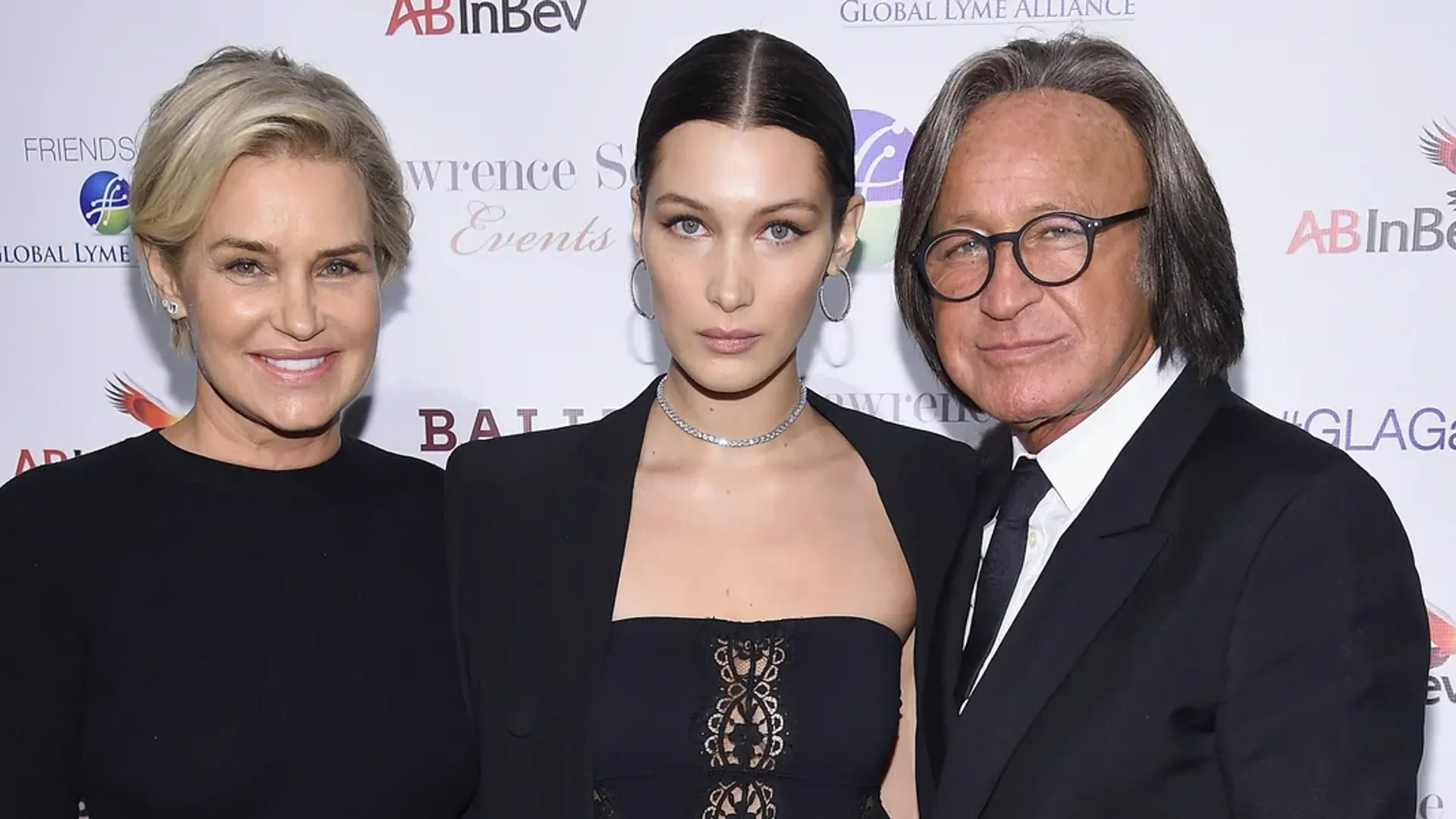 Bella Hadid with her parents