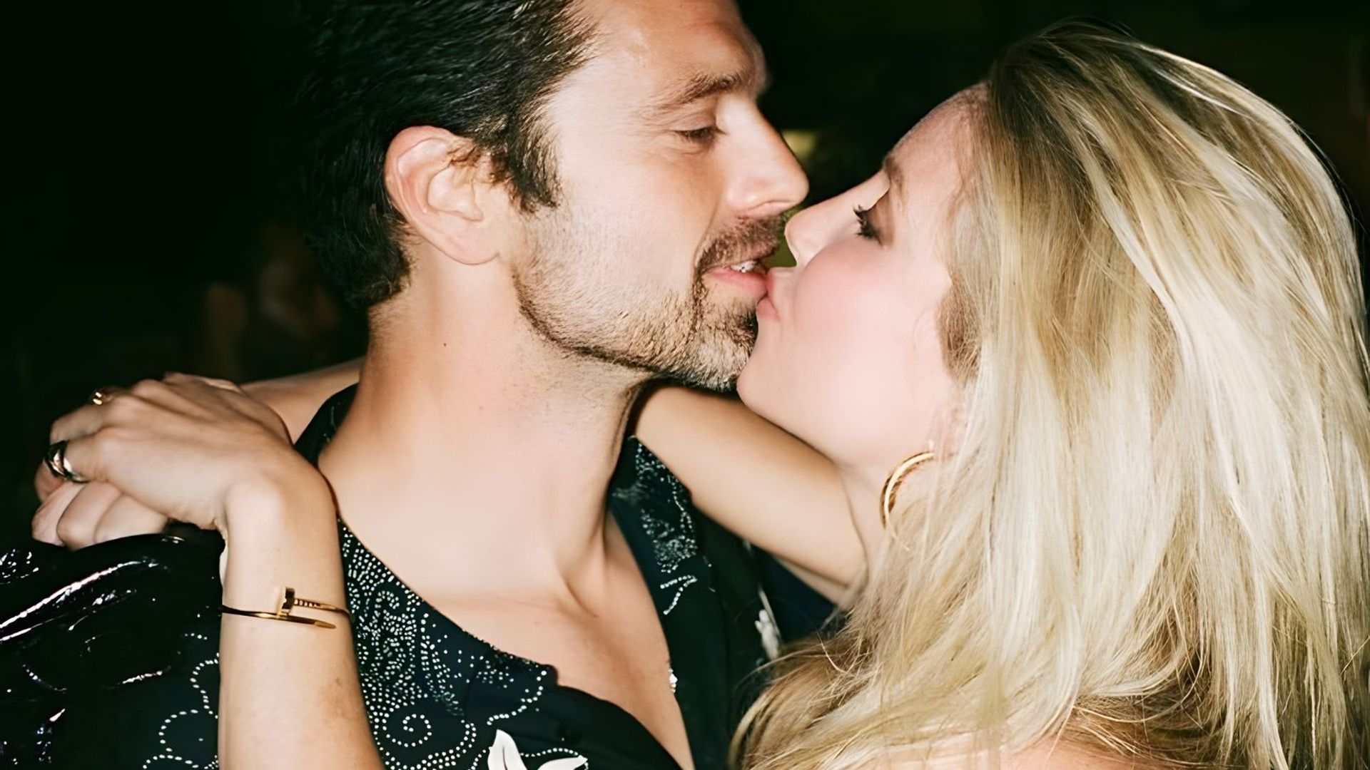 Sebastian Stan kissing Annabelle Wallis