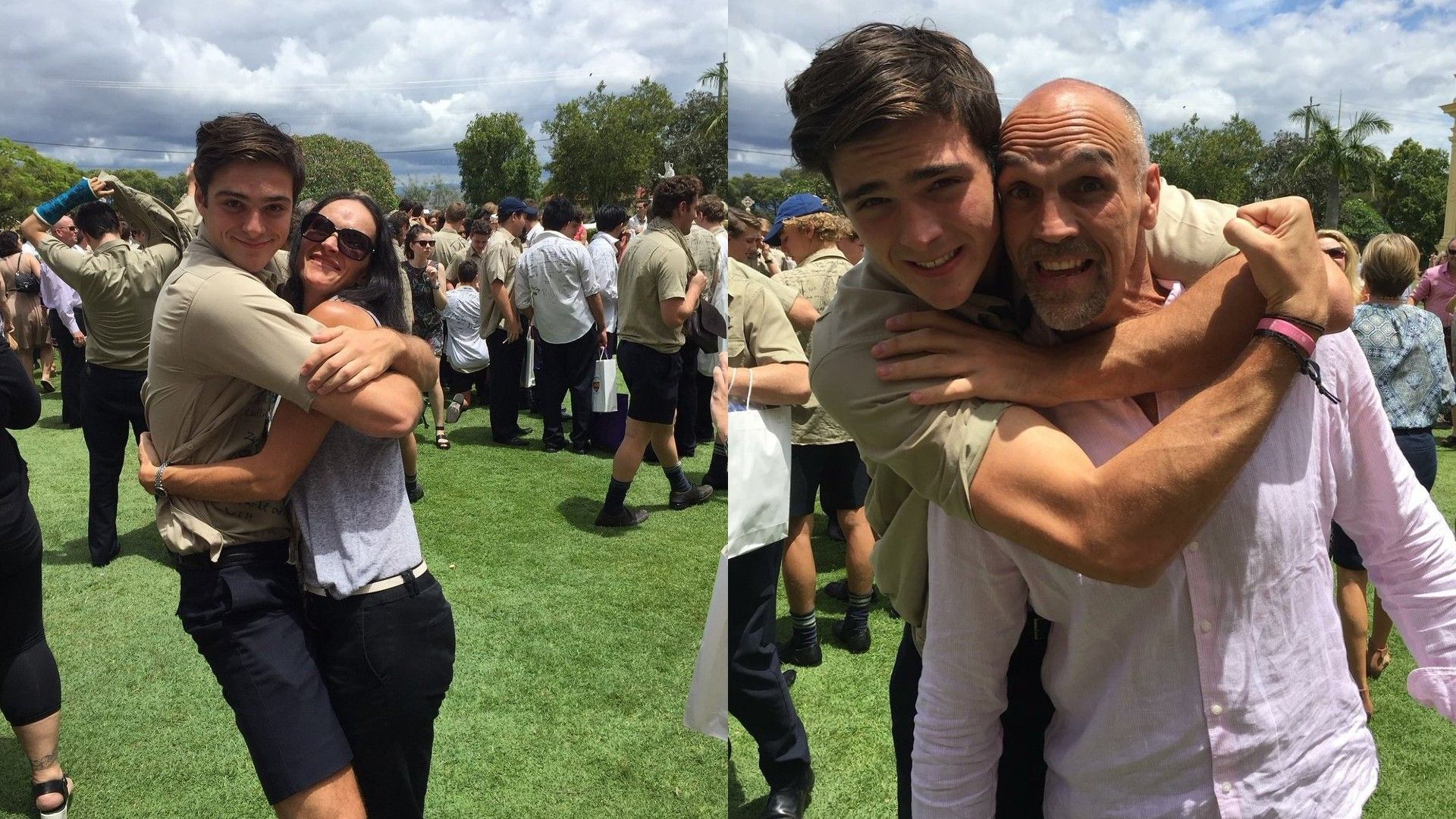 Jacob Elordi with his parents