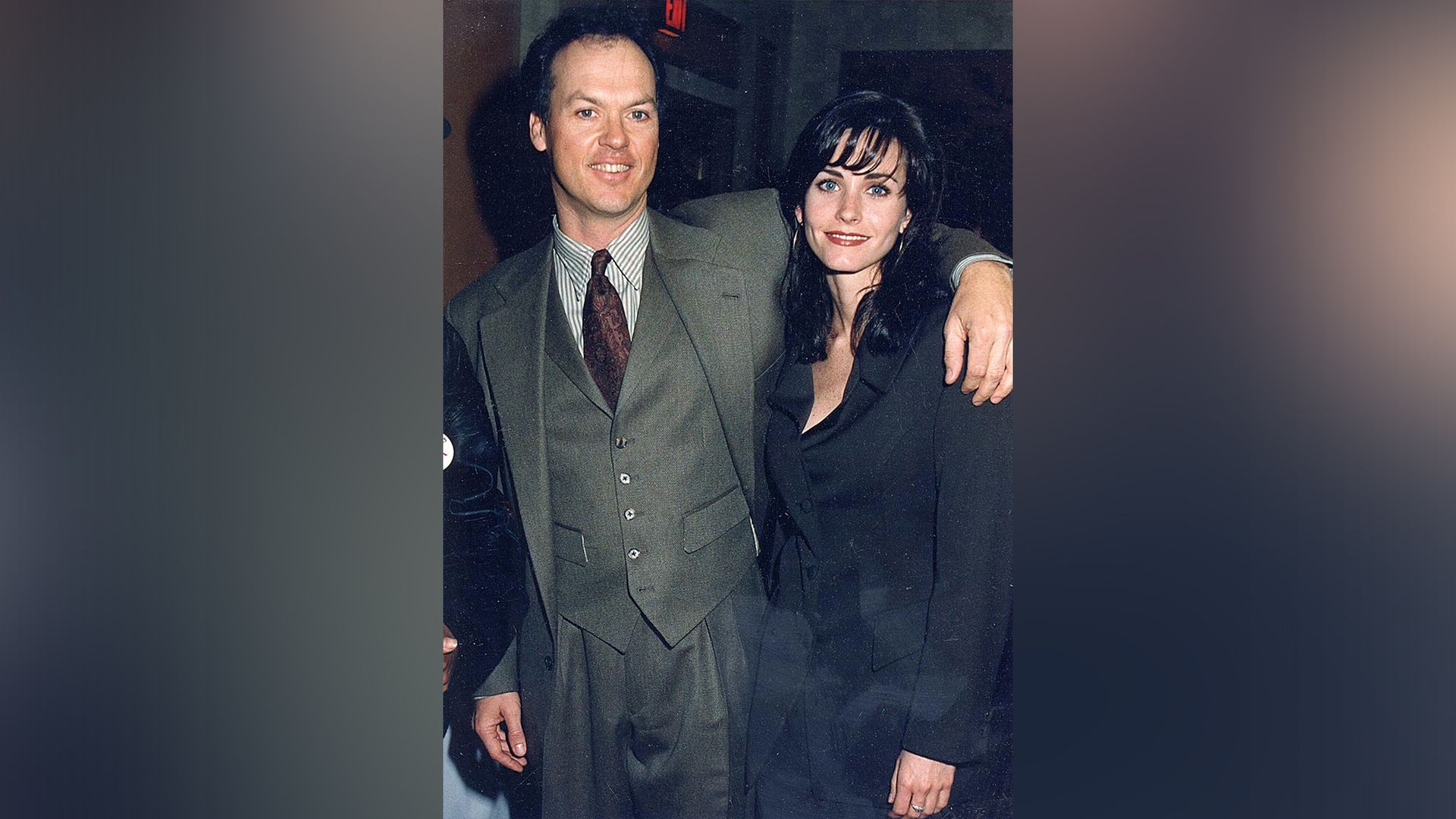 Michael Keaton and Courteney Cox