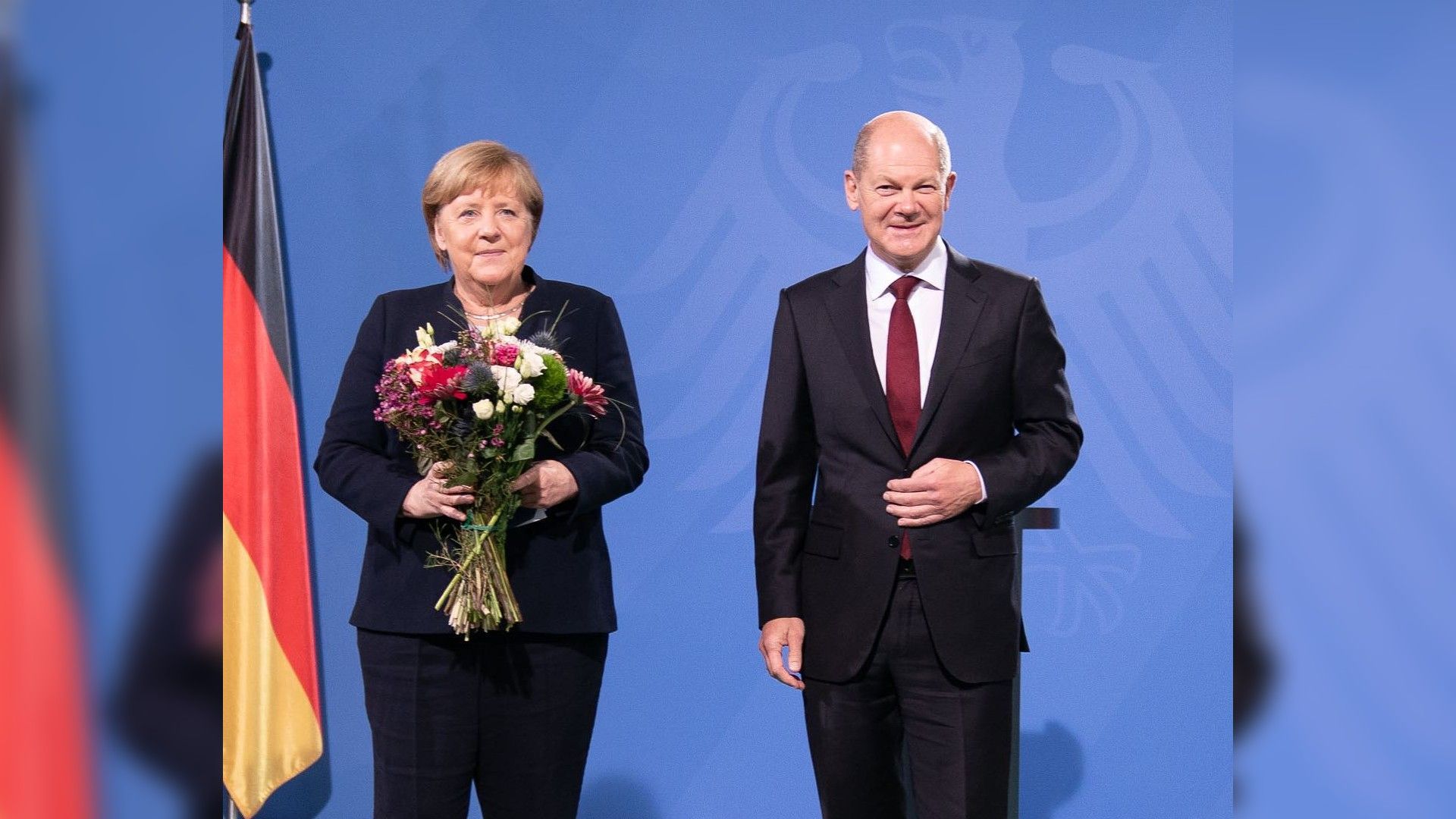 Angela Merkel and Olaf Scholz