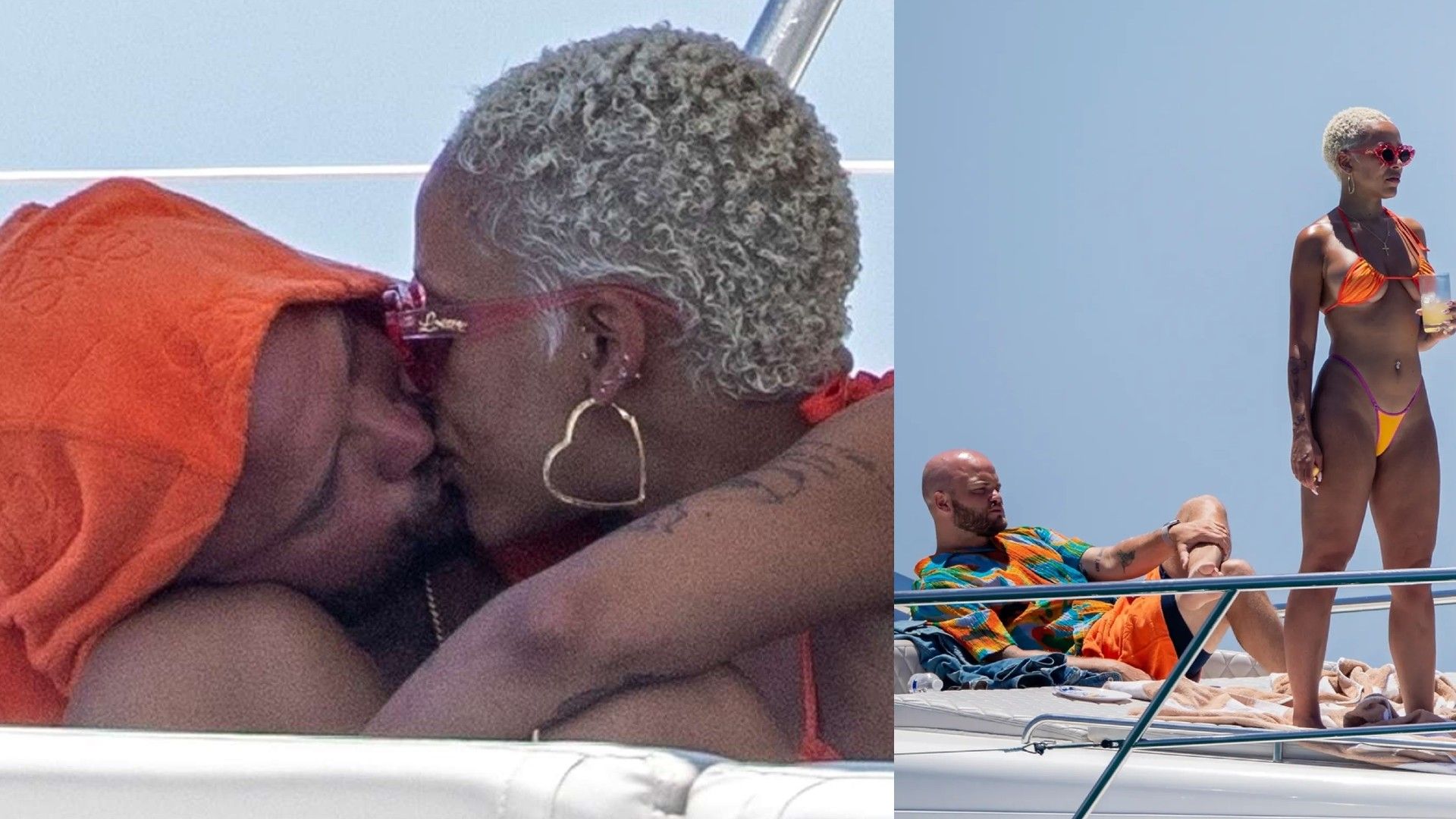 Doja Cat and Jay Cyrus on a yacht