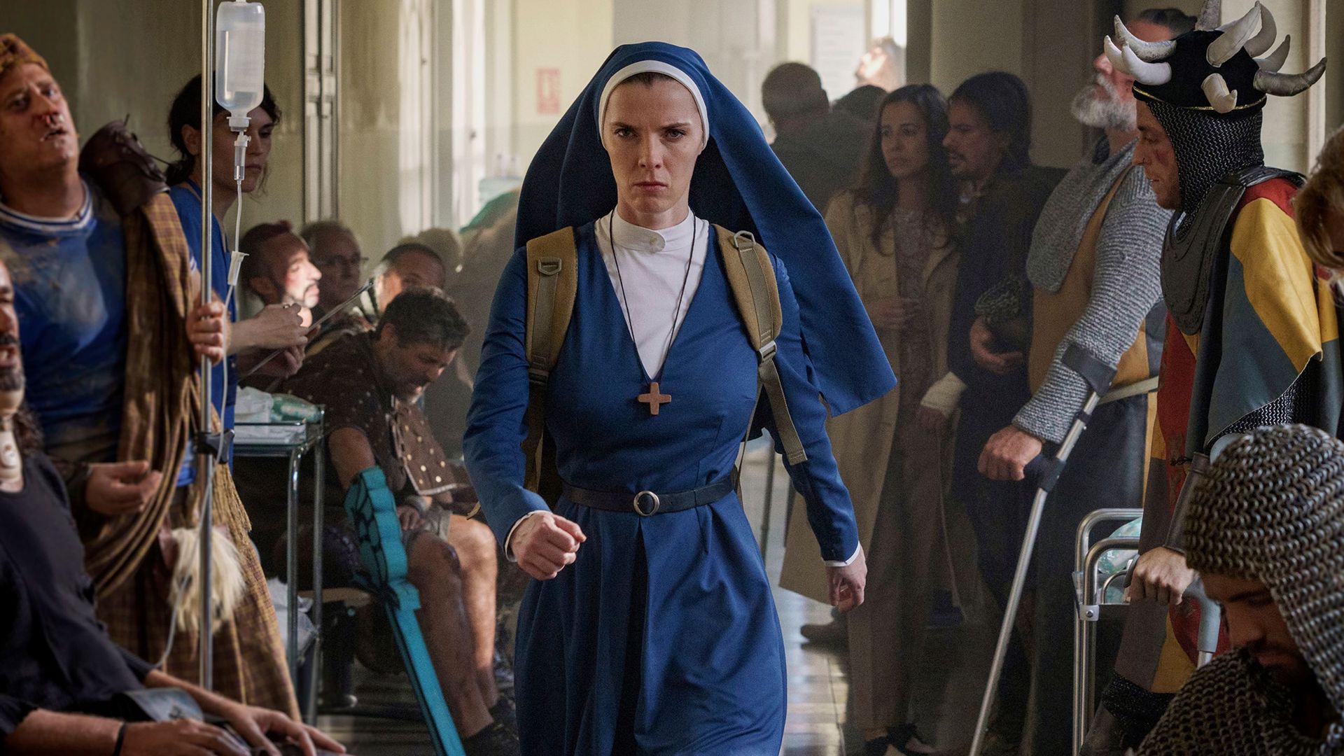 Betty Gilpin in the series 'Mrs. Davis'