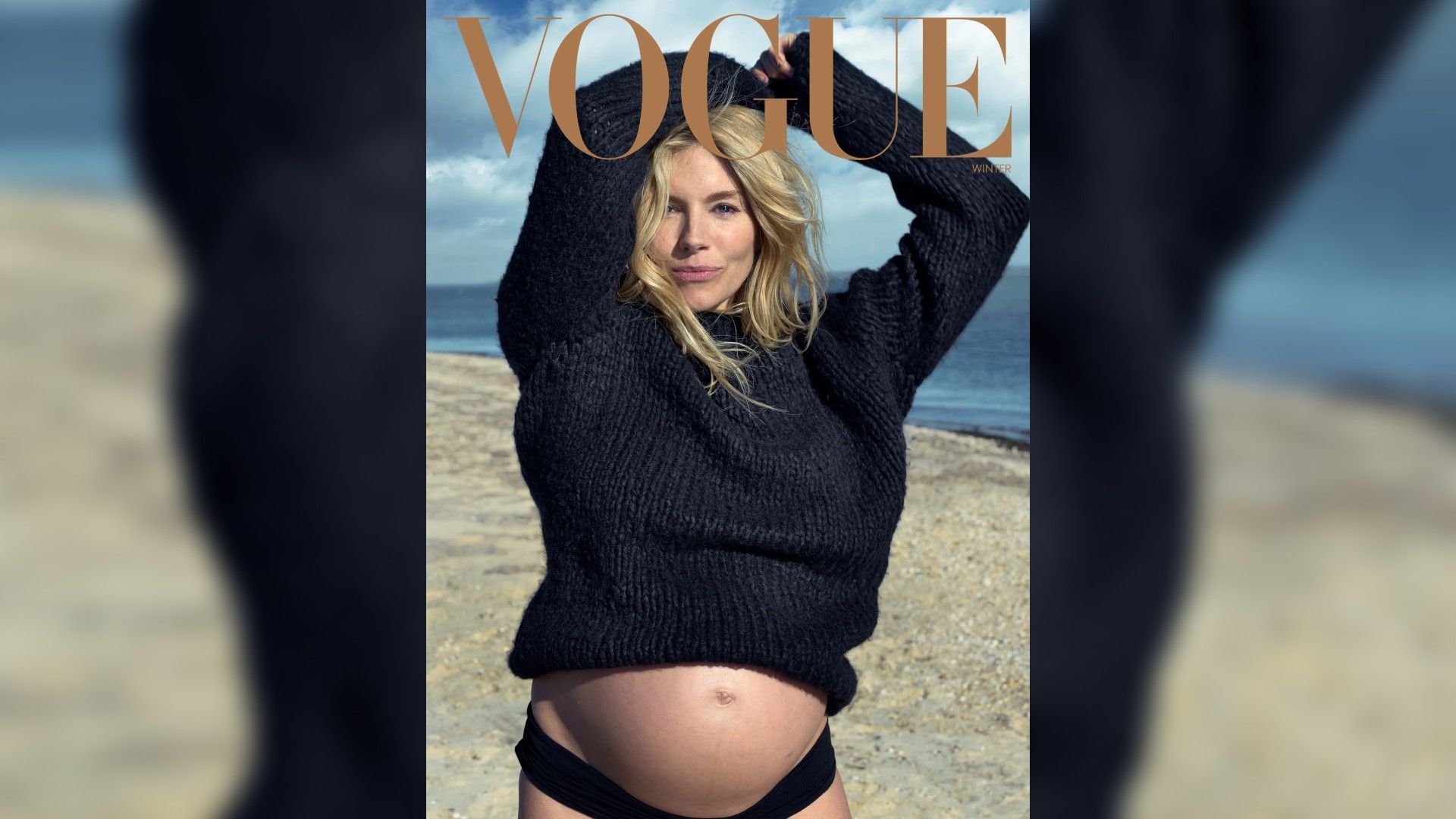 Sienna Miller, Pregnant at 41, Bares Belly for Vogue Cover