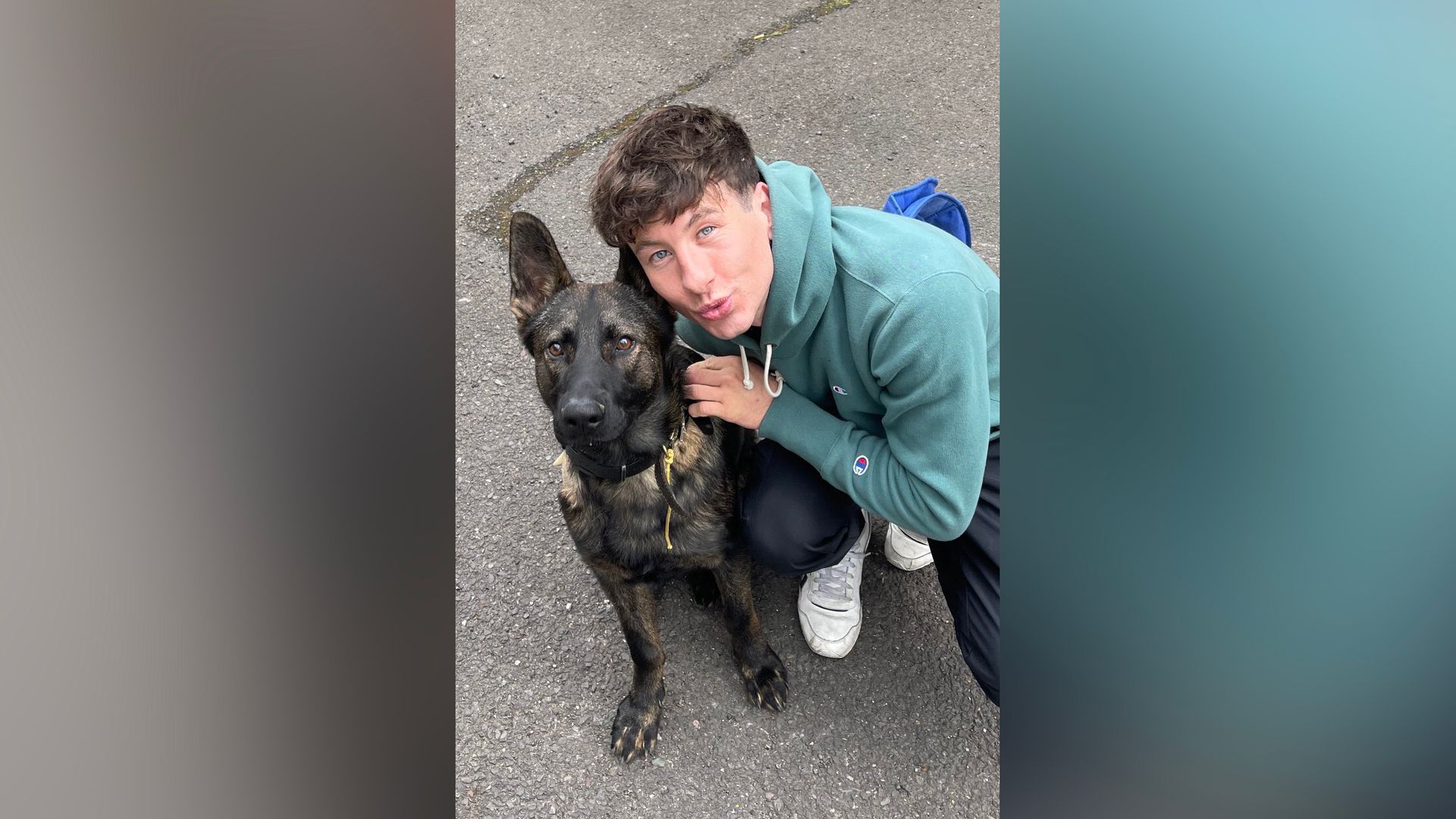 Barry Keoghan and his dog