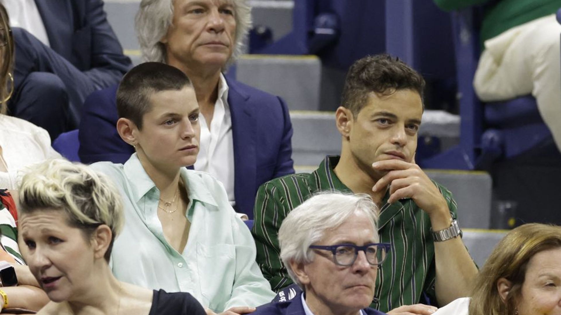 Rami Malek and Emma Corrin